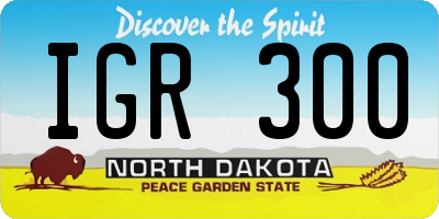 ND license plate IGR300