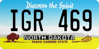 ND license plate IGR469