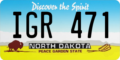 ND license plate IGR471