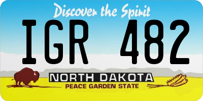 ND license plate IGR482