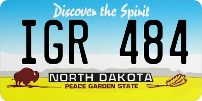 ND license plate IGR484