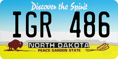 ND license plate IGR486