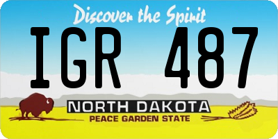 ND license plate IGR487