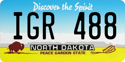 ND license plate IGR488