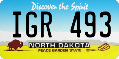 ND license plate IGR493