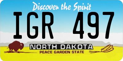 ND license plate IGR497