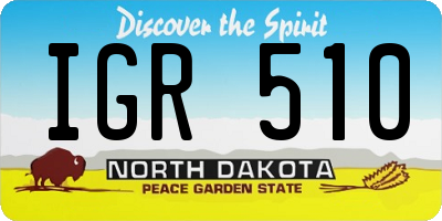 ND license plate IGR510