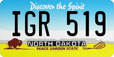 ND license plate IGR519