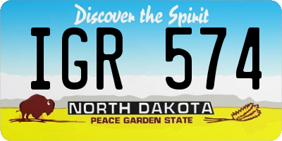 ND license plate IGR574