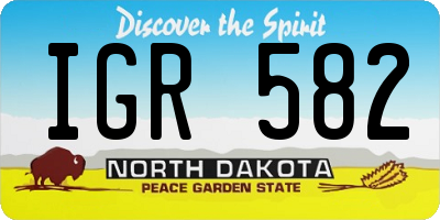 ND license plate IGR582