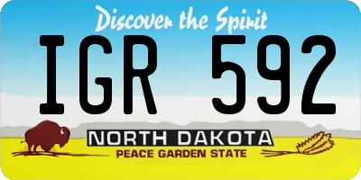 ND license plate IGR592