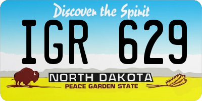 ND license plate IGR629
