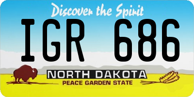 ND license plate IGR686