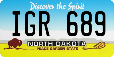ND license plate IGR689