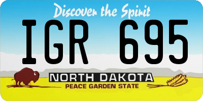 ND license plate IGR695