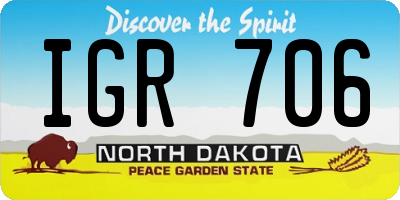 ND license plate IGR706