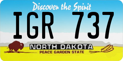 ND license plate IGR737