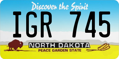ND license plate IGR745