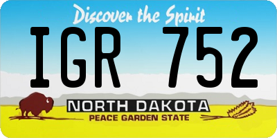 ND license plate IGR752