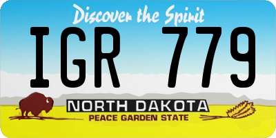 ND license plate IGR779