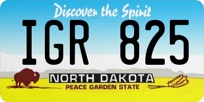ND license plate IGR825