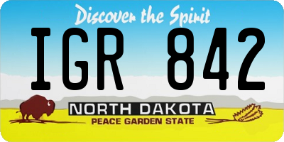 ND license plate IGR842