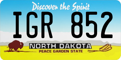 ND license plate IGR852