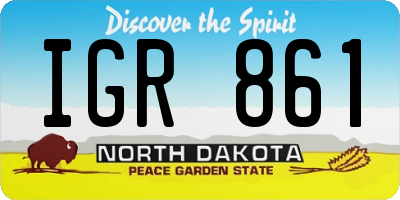 ND license plate IGR861