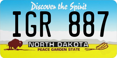 ND license plate IGR887