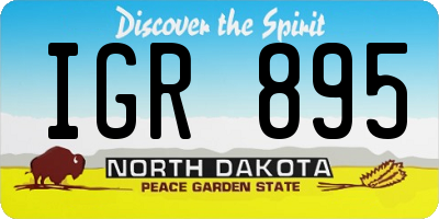 ND license plate IGR895