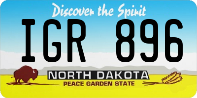 ND license plate IGR896