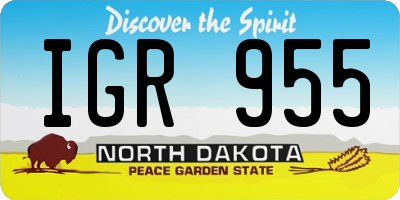 ND license plate IGR955