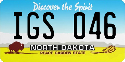 ND license plate IGS046