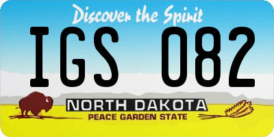 ND license plate IGS082