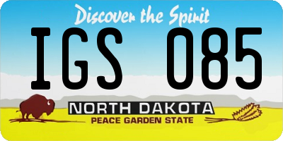 ND license plate IGS085