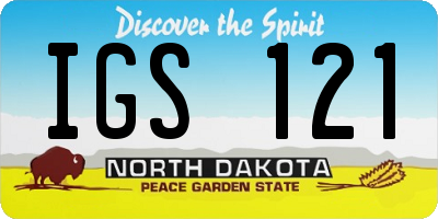 ND license plate IGS121