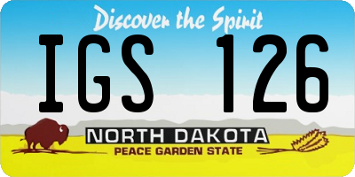 ND license plate IGS126