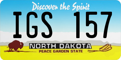 ND license plate IGS157