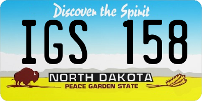 ND license plate IGS158