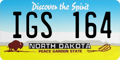 ND license plate IGS164