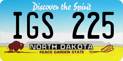 ND license plate IGS225