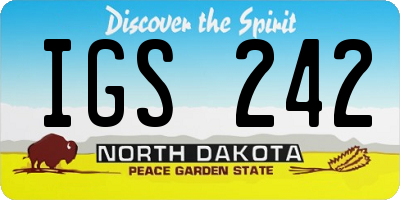 ND license plate IGS242