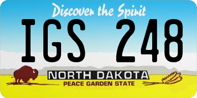 ND license plate IGS248