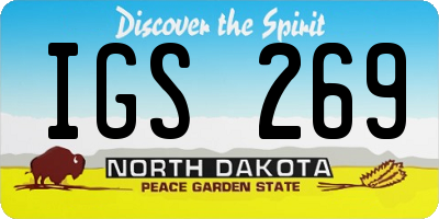 ND license plate IGS269