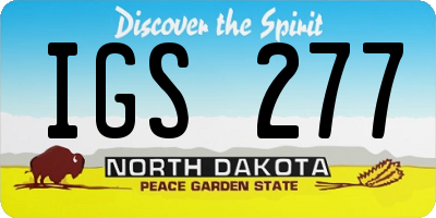 ND license plate IGS277