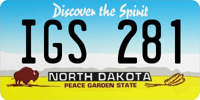 ND license plate IGS281