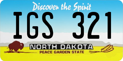 ND license plate IGS321