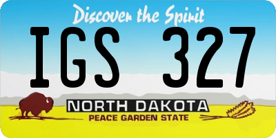 ND license plate IGS327