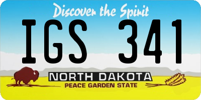 ND license plate IGS341