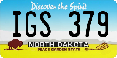 ND license plate IGS379